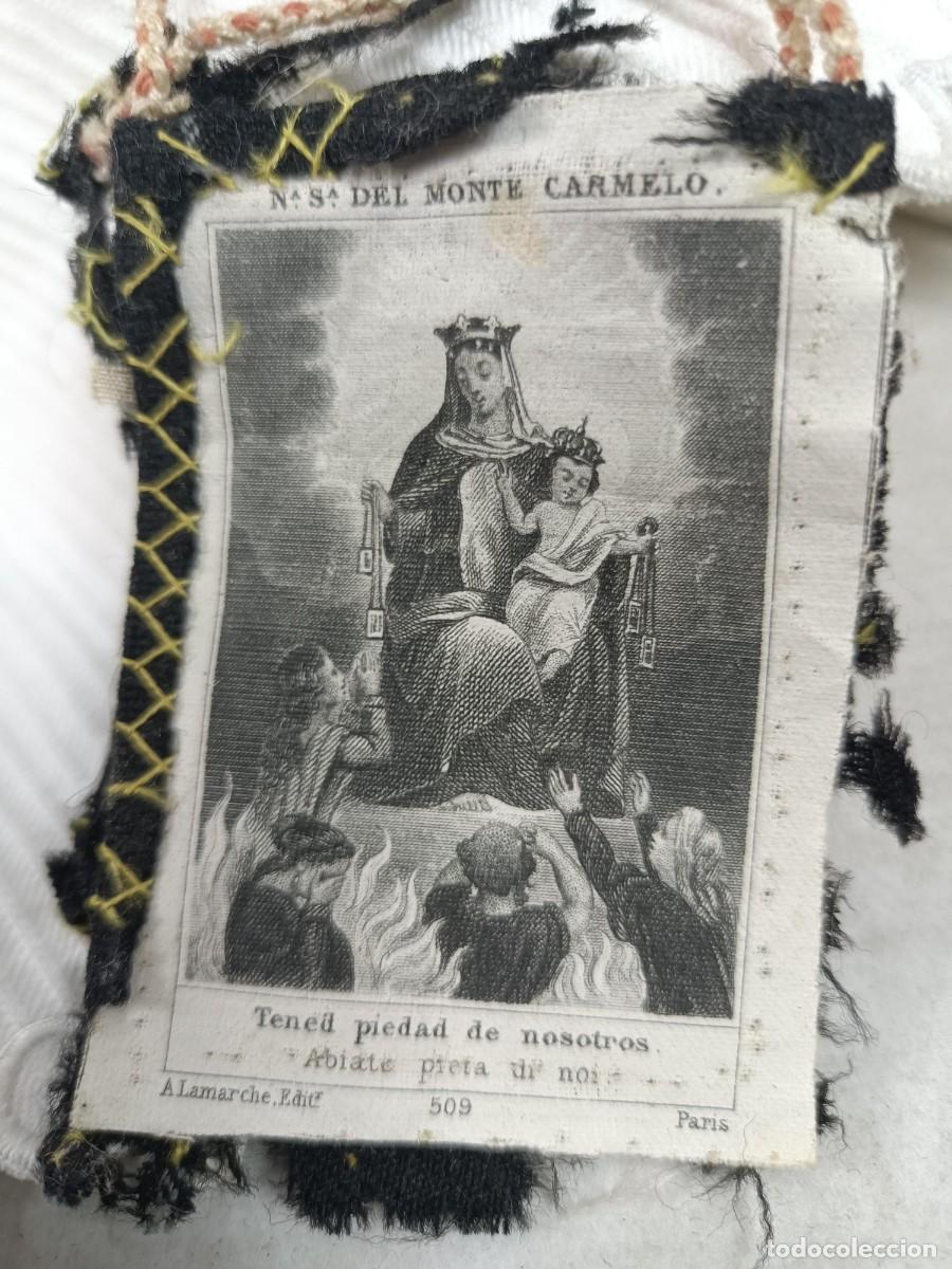 Antig&uuml;edades: ESCAPULARIO N&ordf; S&ordf; DEL MONTE CARMELO - Foto 3