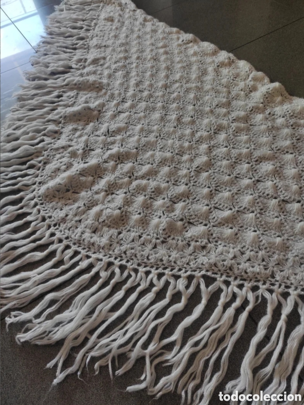 Antig&uuml;edades: Mantilla ganchillo vintage. - Foto 2