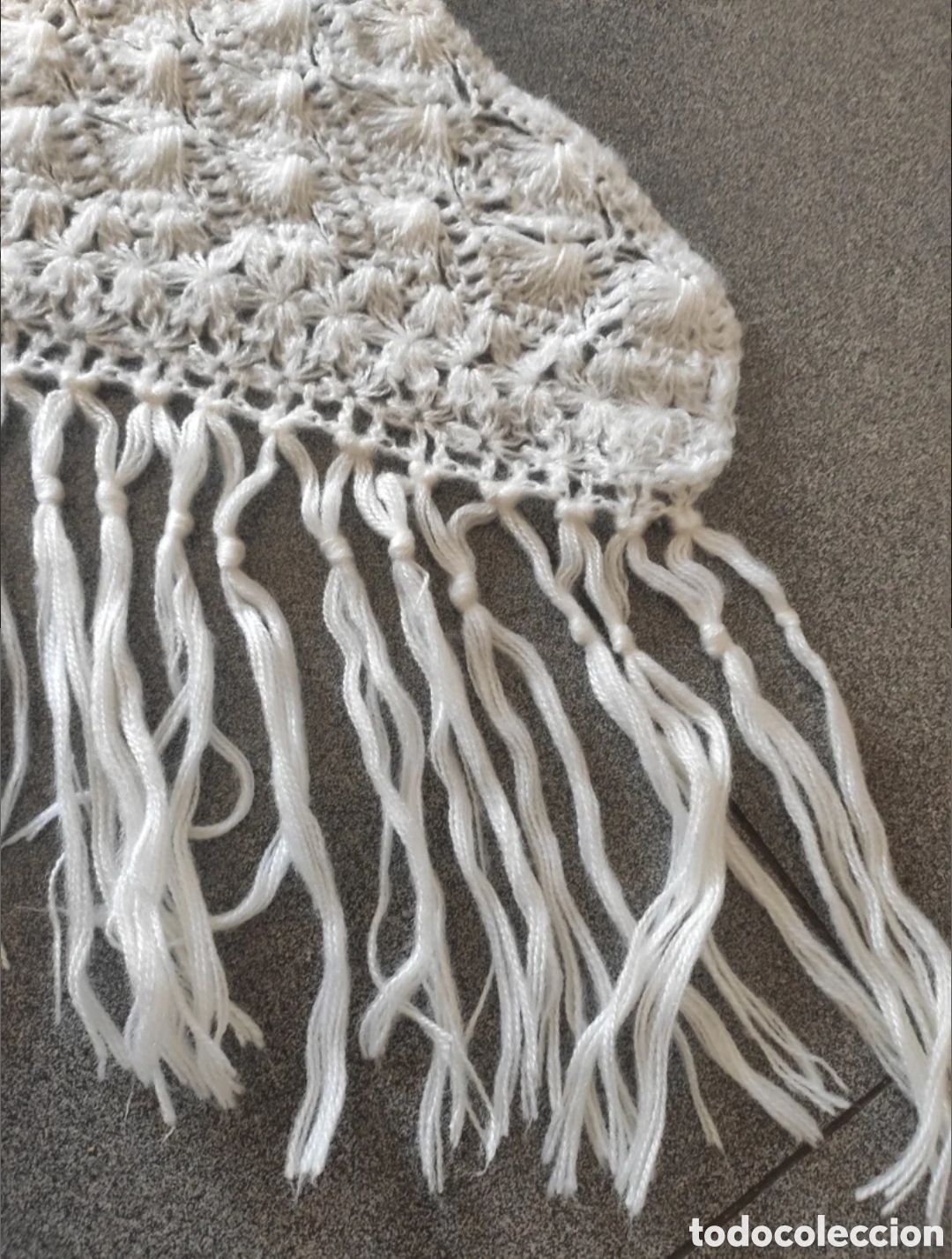 Antig&uuml;edades: Mantilla ganchillo vintage. - Foto 3
