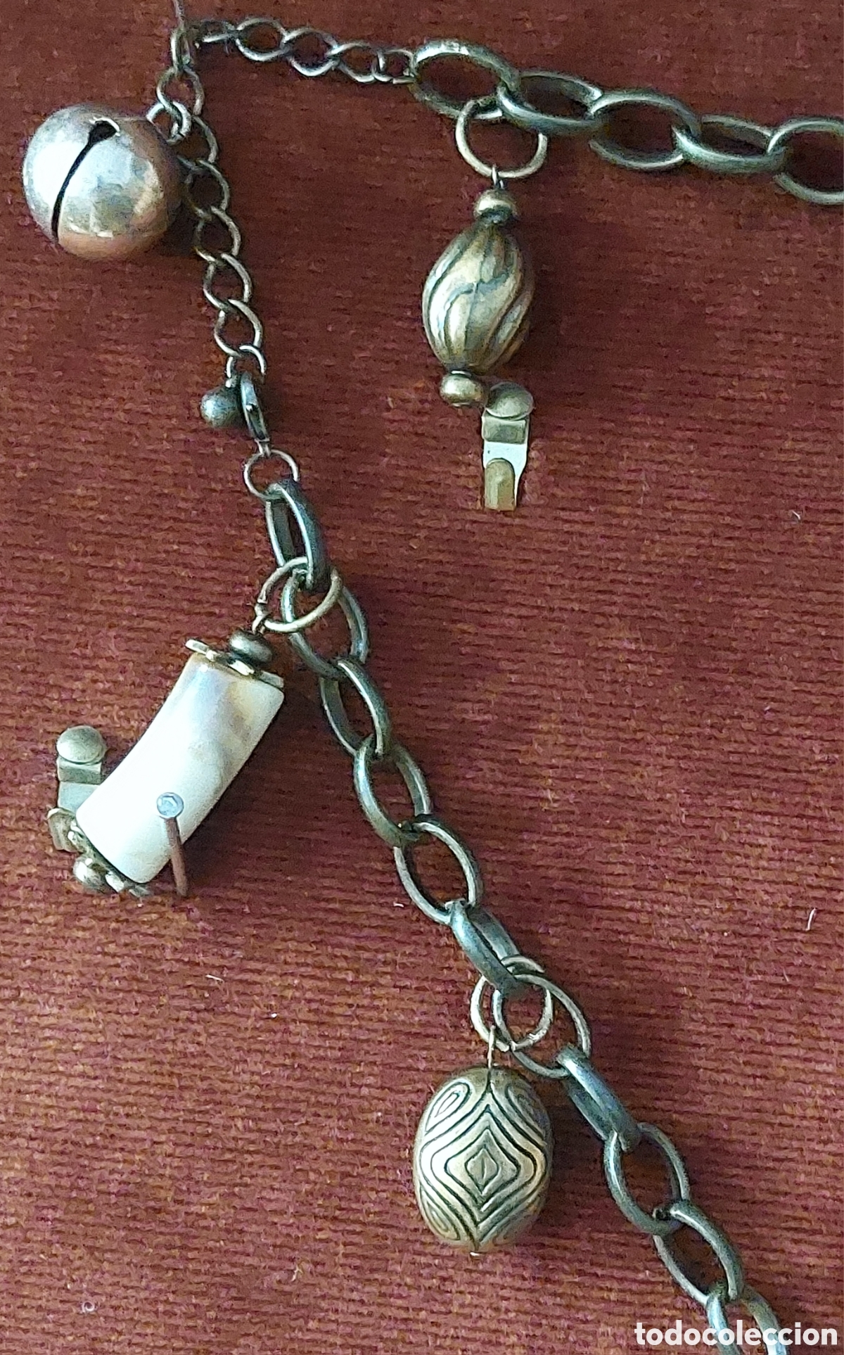 Antig&uuml;edades: ANTIGUO DIJERO CON 9 AMULETOS. - Foto 4