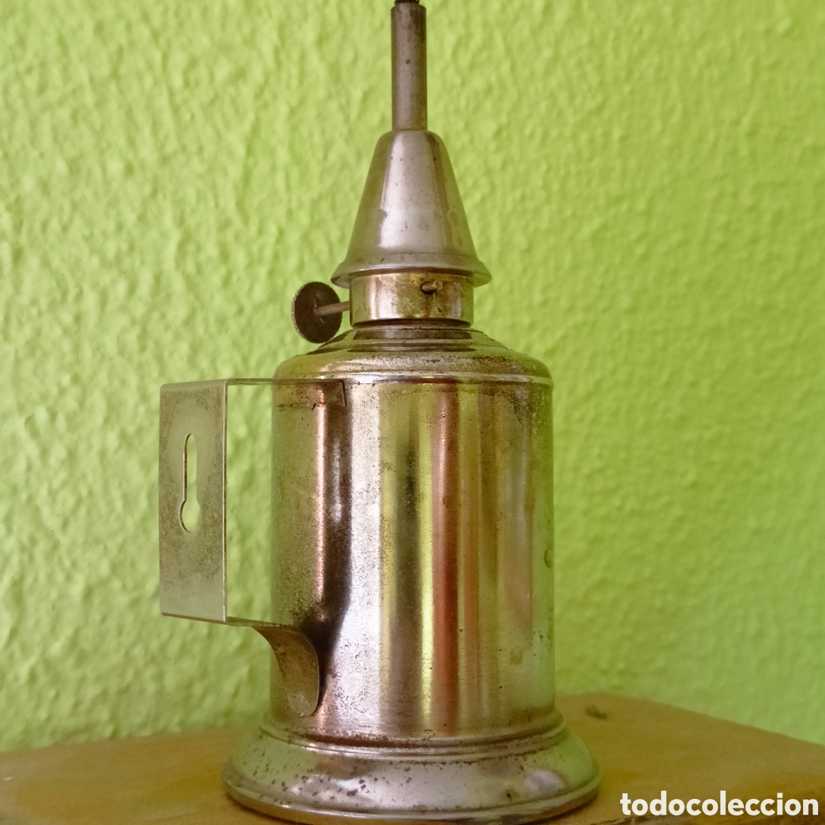 Antig&uuml;edades: LAMPARA DE BRONCE PIGEON &rdquo;REPRODUCION&rdquo; DE ACEITE - Foto 4