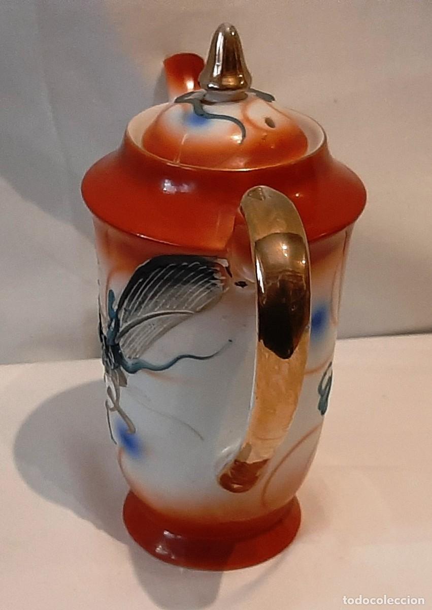 Antig&uuml;edades: Cafetera japonesa con decoraci&oacute;n - Foto 4