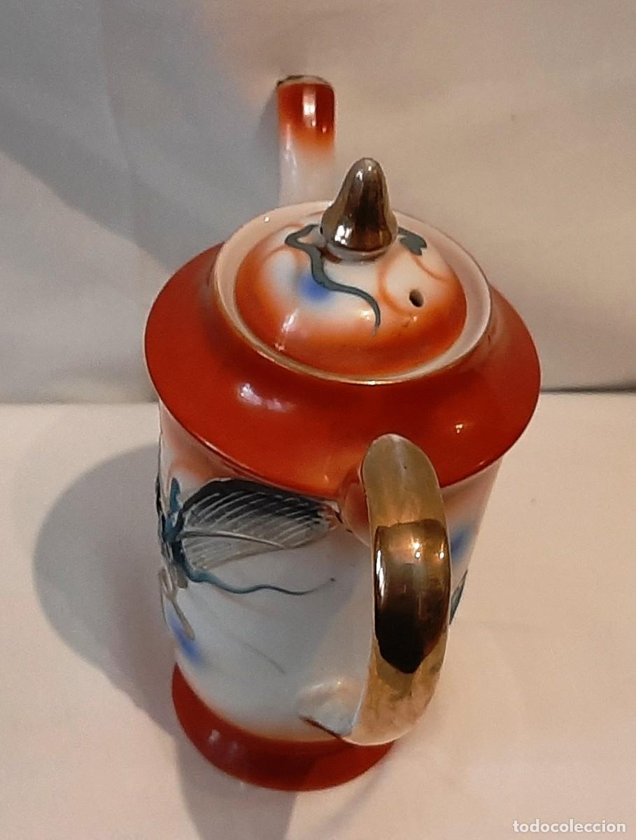 Antig&uuml;edades: Cafetera japonesa con decoraci&oacute;n - Foto 5