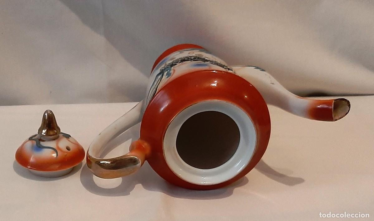 Antig&uuml;edades: Cafetera japonesa con decoraci&oacute;n - Foto 6