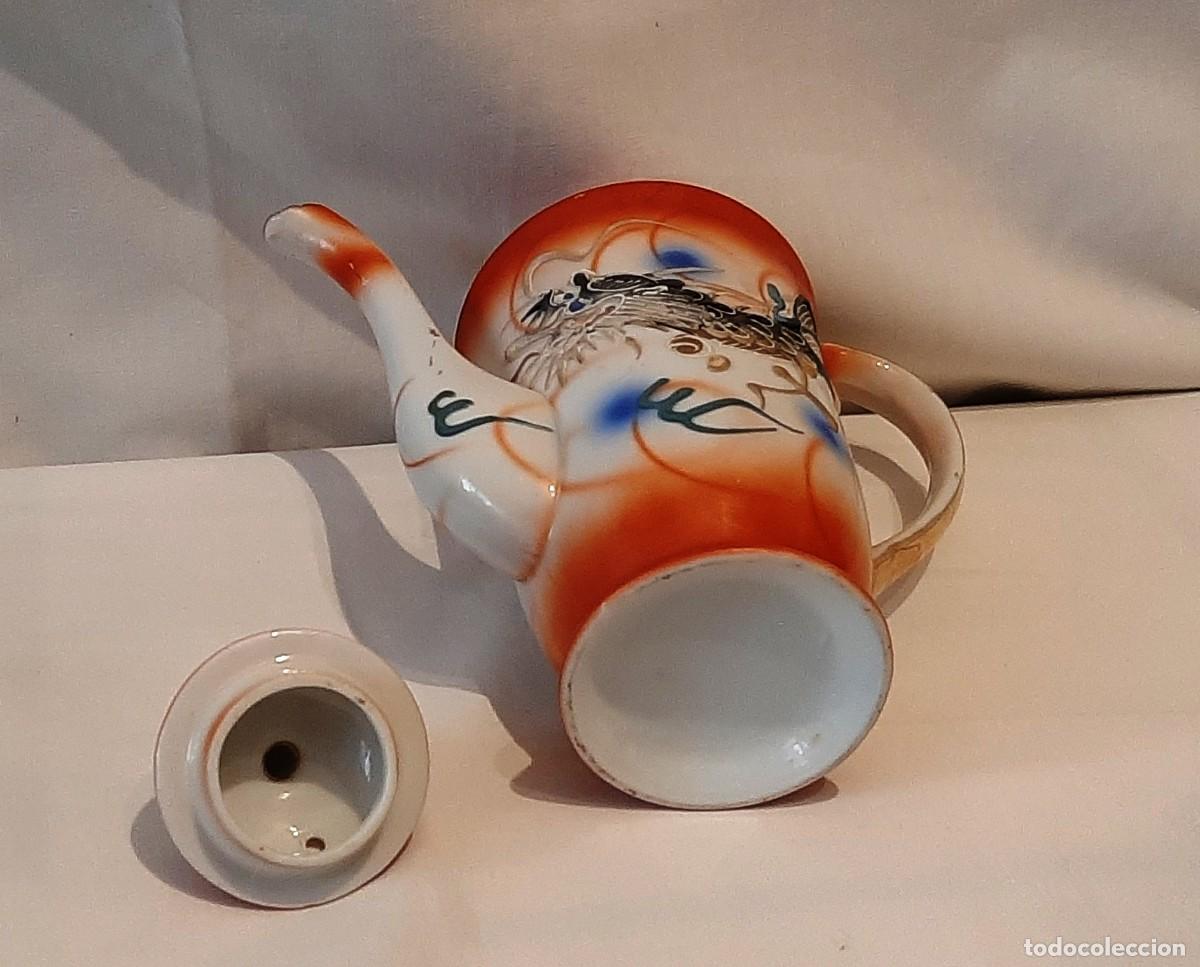 Antig&uuml;edades: Cafetera japonesa con decoraci&oacute;n - Foto 7