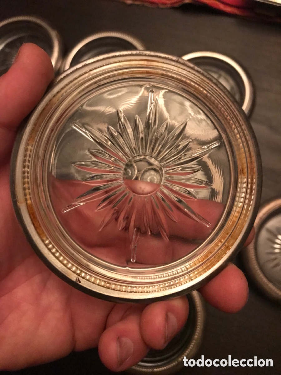 Antig&uuml;edades: Lote 11 posavasos silverplated - Foto 4