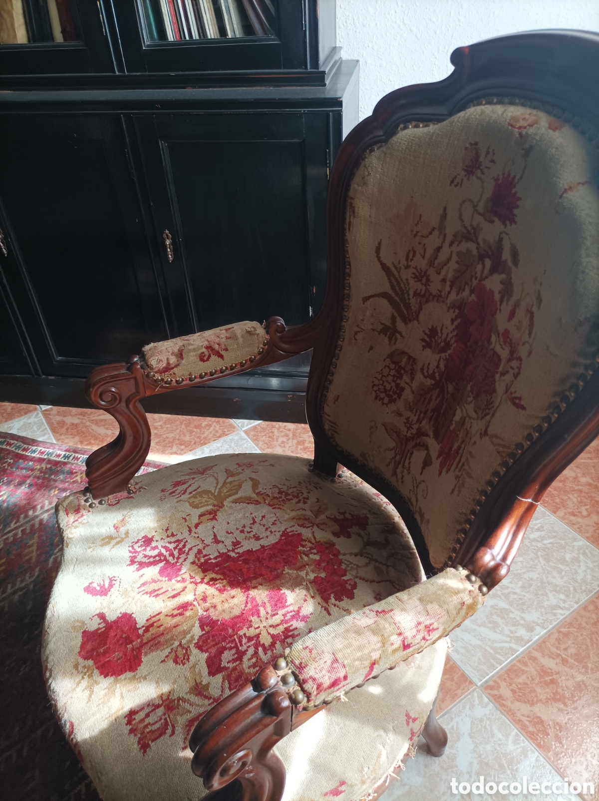 Antig&uuml;edades: Sill&oacute;n en caoba - Foto 2