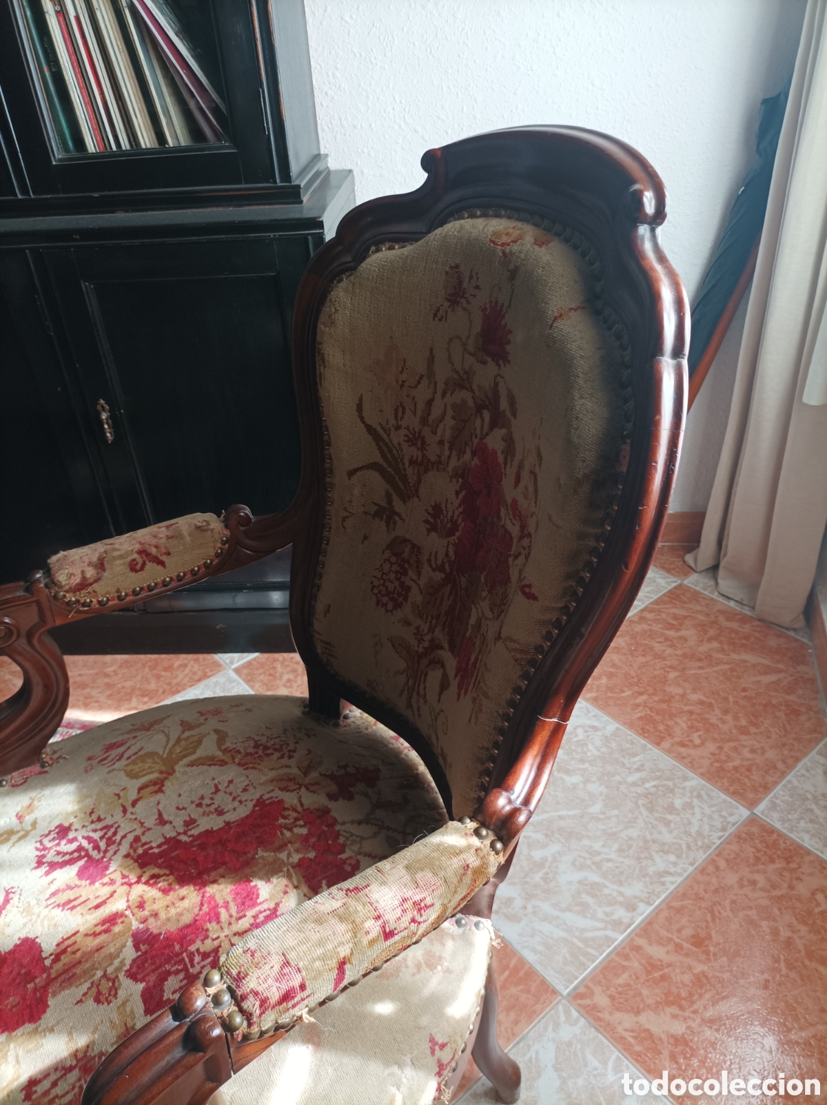 Antig&uuml;edades: Sill&oacute;n en caoba - Foto 3