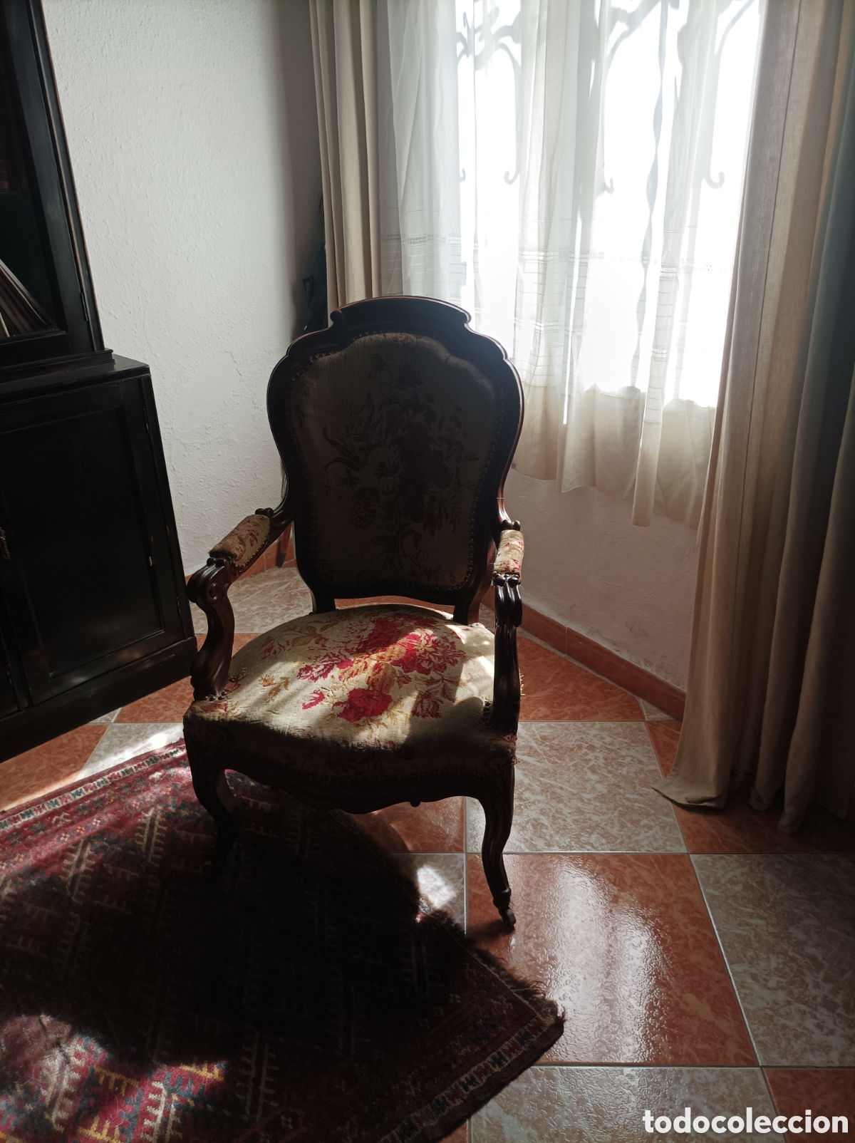Antig&uuml;edades: Sill&oacute;n en caoba - Foto 4