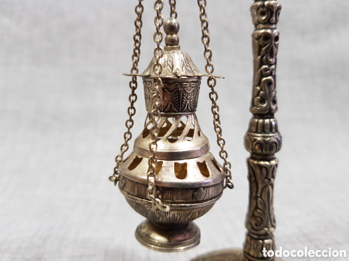 Antig&uuml;edades: BOTAFUMEIRO. ALTURA TOTAL 17 CMS - Foto 8