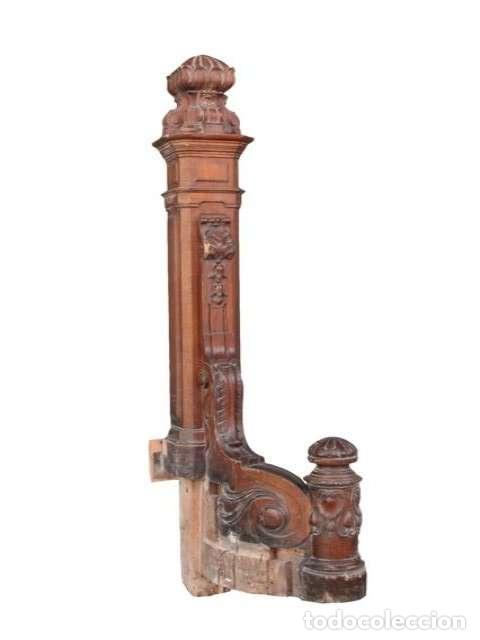Antig&uuml;edades: Escalier en ch&ecirc;ne double rampe balustre 1900 - Foto 2