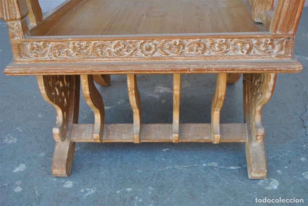 Antig&uuml;edades: Fauteuil de dignitaire chinois en ch&ecirc;ne patin&eacute; - Foto 2