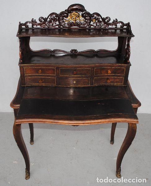Antig&uuml;edades: Bureau gradin palissandre Napol&eacute;on III - Foto 8