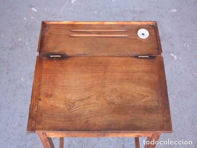 Antig&uuml;edades: Bureau d&eacute;colier en ch&ecirc;ne &eacute;poque 1900 - Foto 9