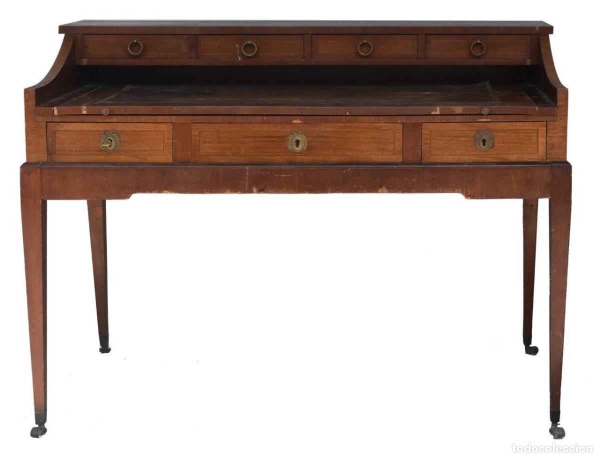 Antig&uuml;edades: Bureau anglais en acajou XIX&egrave;me - Foto 1