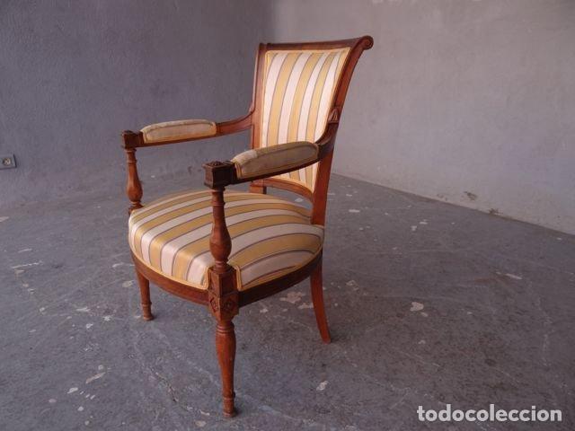 Antig&uuml;edades: Fauteuils style Directoire en h&ecirc;tre (paire) - Foto 3