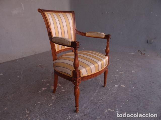 Antig&uuml;edades: Fauteuils style Directoire en h&ecirc;tre (paire) - Foto 4