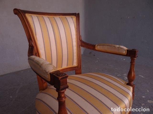 Antig&uuml;edades: Fauteuils style Directoire en h&ecirc;tre (paire) - Foto 5
