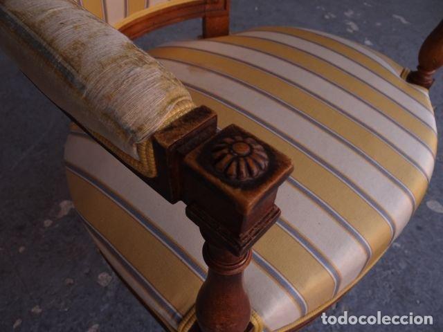 Antig&uuml;edades: Fauteuils style Directoire en h&ecirc;tre (paire) - Foto 6