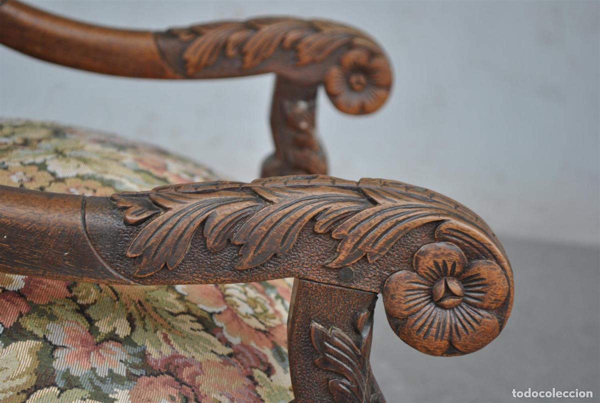 Antig&uuml;edades: Fauteuils en noyer de style Renaissance (paire) - Foto 8