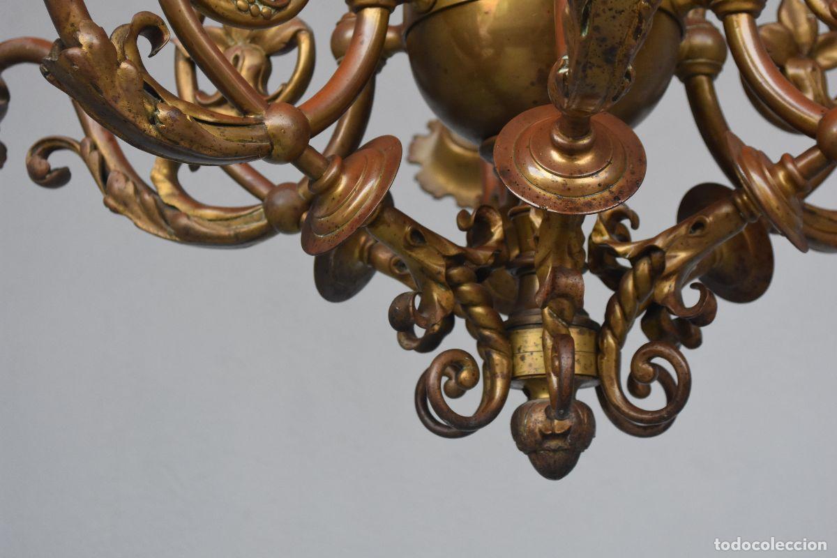 Antig&uuml;edades: Lustre Hollandais en bronze 6 feux - Foto 3