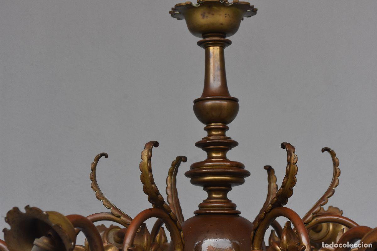 Antig&uuml;edades: Lustre Hollandais en bronze 6 feux - Foto 5