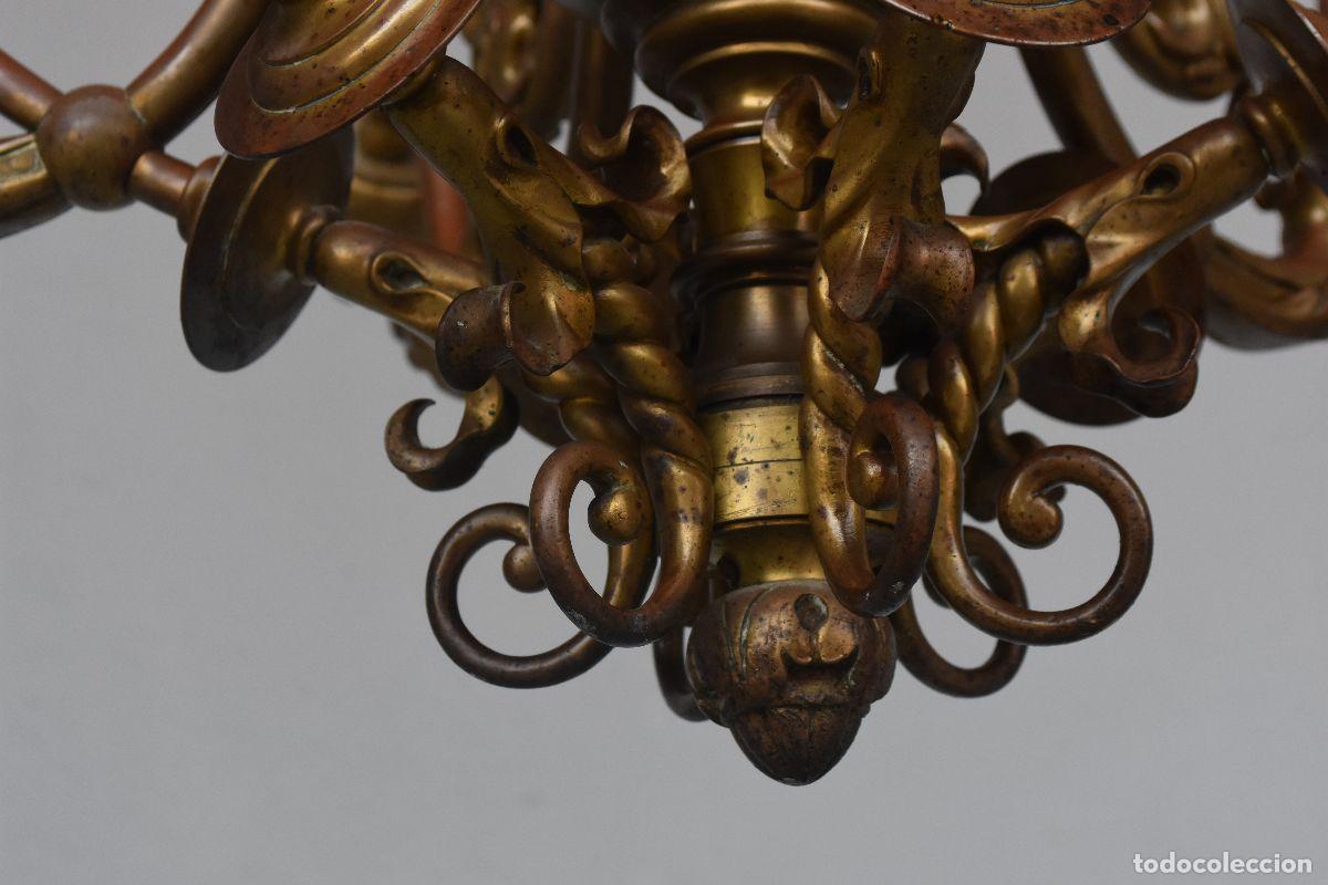 Antig&uuml;edades: Lustre Hollandais en bronze 6 feux - Foto 6