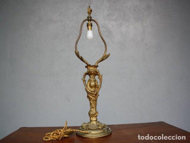 Antig&uuml;edades: Lampe de chevet bronze vers 1880 - Foto 3