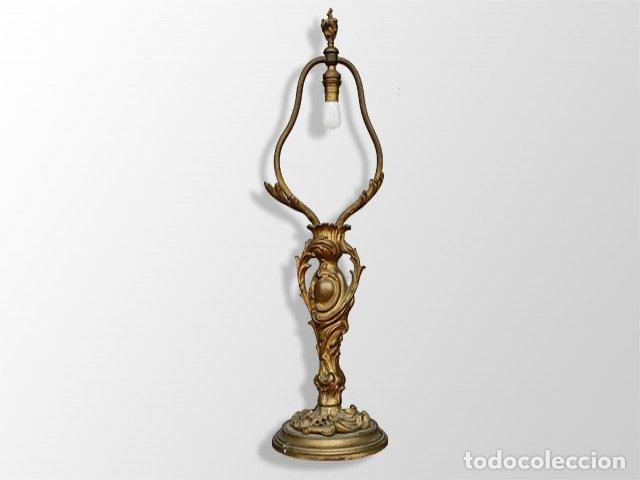 Antig&uuml;edades: Lampe de chevet bronze vers 1880 - Foto 1