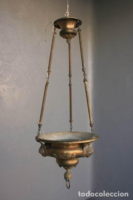 Antig&uuml;edades: Lustre suspension en bronze aux anges - Foto 3