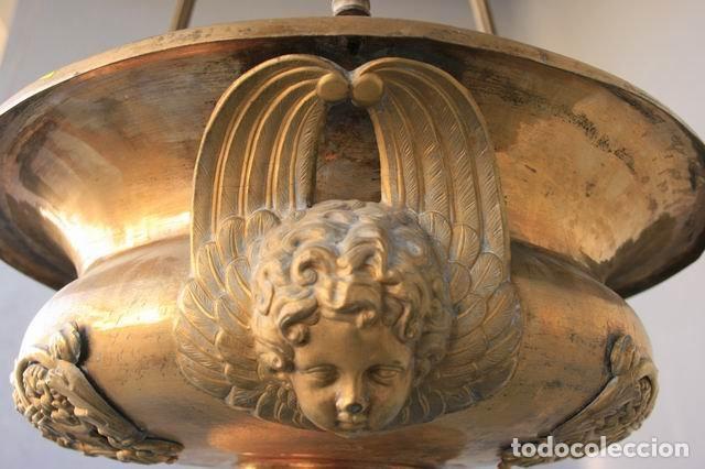 Antig&uuml;edades: Lustre suspension en bronze aux anges - Foto 6