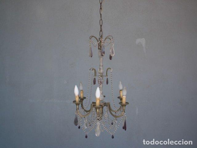 Antig&uuml;edades: Lustre &agrave; pampille en bronze et breloque - Foto 6