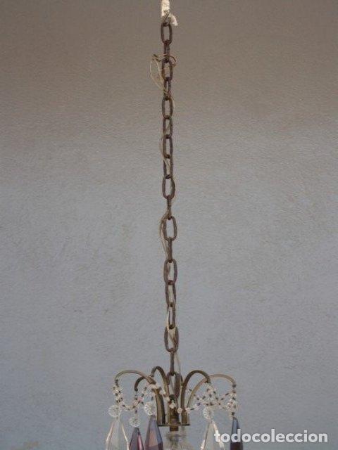 Antig&uuml;edades: Lustre &agrave; pampille en bronze et breloque - Foto 9