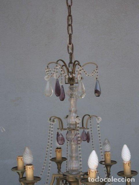 Antig&uuml;edades: Lustre &agrave; pampille en bronze et breloque - Foto 10