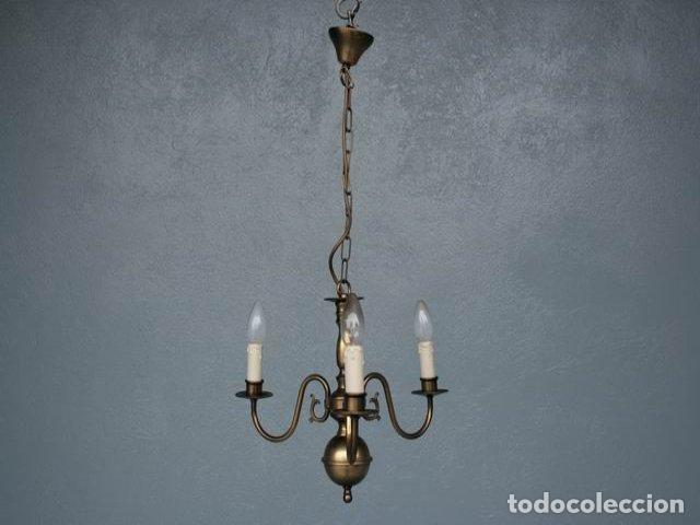 Antig&uuml;edades: Lustre hollandais en bronze 3 branches - Foto 3