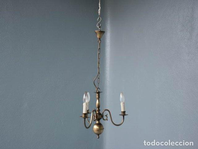 Antig&uuml;edades: Lustre hollandais en bronze 3 branches - Foto 4