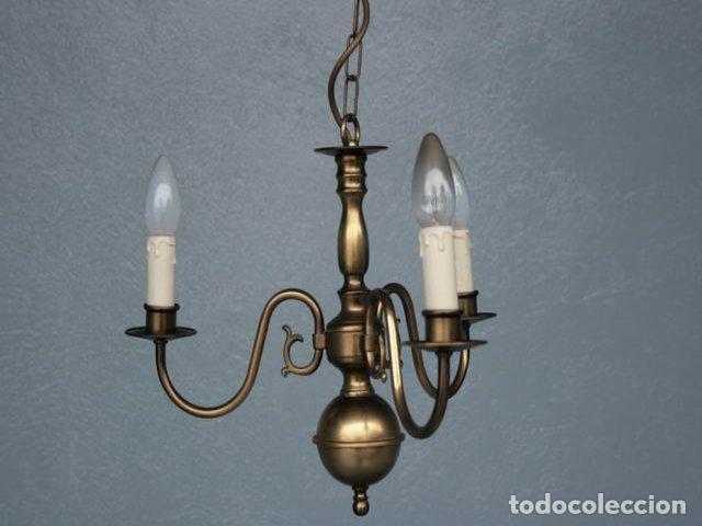 Antig&uuml;edades: Lustre hollandais en bronze 3 branches - Foto 5