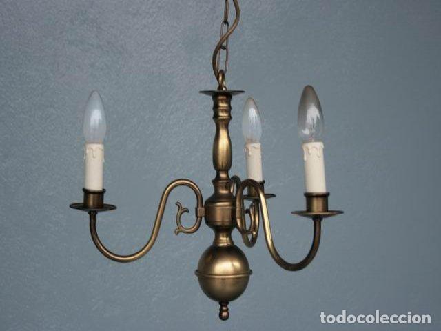 Antig&uuml;edades: Lustre hollandais en bronze 3 branches - Foto 6