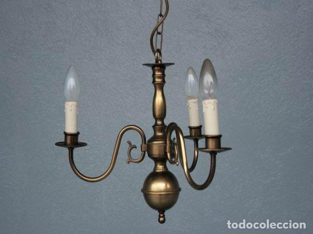Antig&uuml;edades: Lustre hollandais en bronze 3 branches - Foto 7