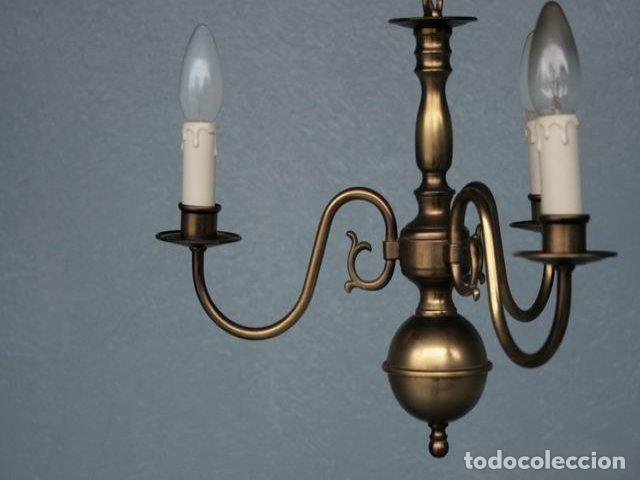 Antig&uuml;edades: Lustre hollandais en bronze 3 branches - Foto 8