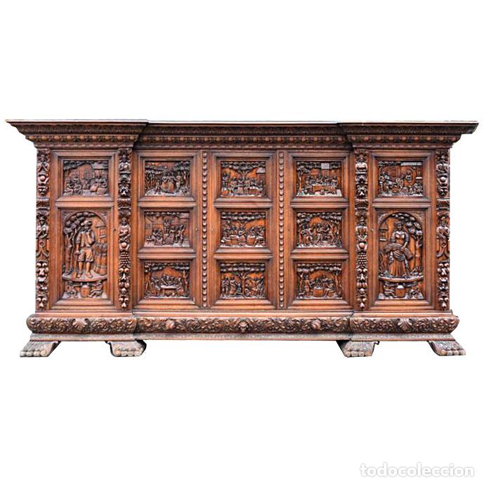 Antig&uuml;edades: Armoire richement sculpt&eacute;e de style Renaissance - Foto 1