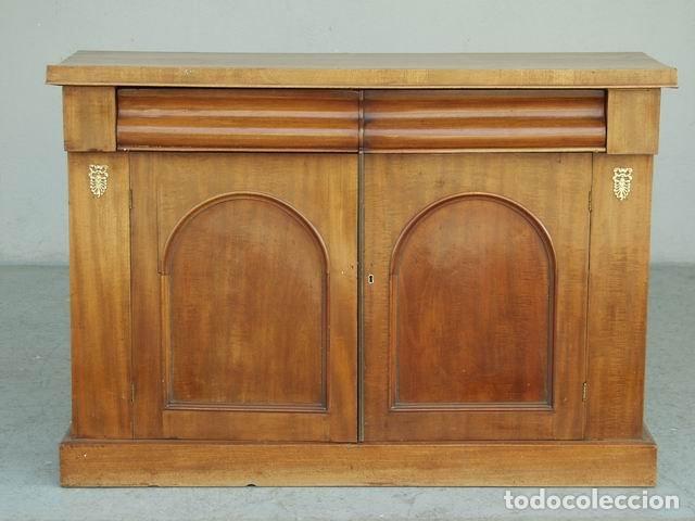 Antig&uuml;edades: Buffet anglais en acajou blond 1900 - Foto 2