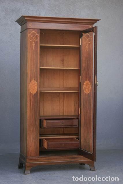 Antig&uuml;edades: Armoire marquet&eacute;e 1900 style Anglais - Foto 4