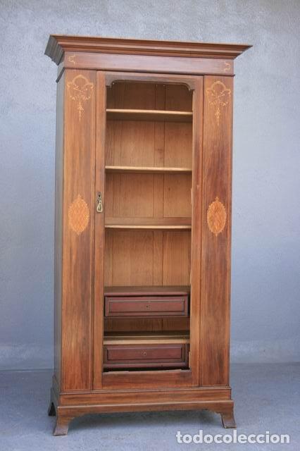 Antig&uuml;edades: Armoire marquet&eacute;e 1900 style Anglais - Foto 9