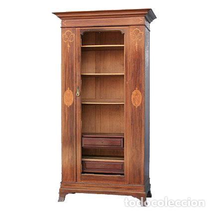 Antig&uuml;edades: Armoire marquet&eacute;e 1900 style Anglais - Foto 1