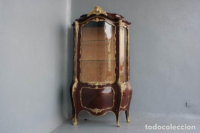 Antig&uuml;edades: Vitrine Napol&eacute;on III marquet&eacute;e bomb&eacute;e - Foto 2