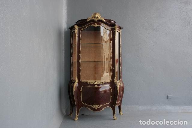 Antig&uuml;edades: Vitrine Napol&eacute;on III marquet&eacute;e bomb&eacute;e - Foto 3