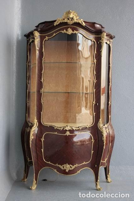 Antig&uuml;edades: Vitrine Napol&eacute;on III marquet&eacute;e bomb&eacute;e - Foto 4