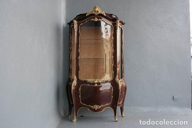 Antig&uuml;edades: Vitrine Napol&eacute;on III marquet&eacute;e bomb&eacute;e - Foto 5
