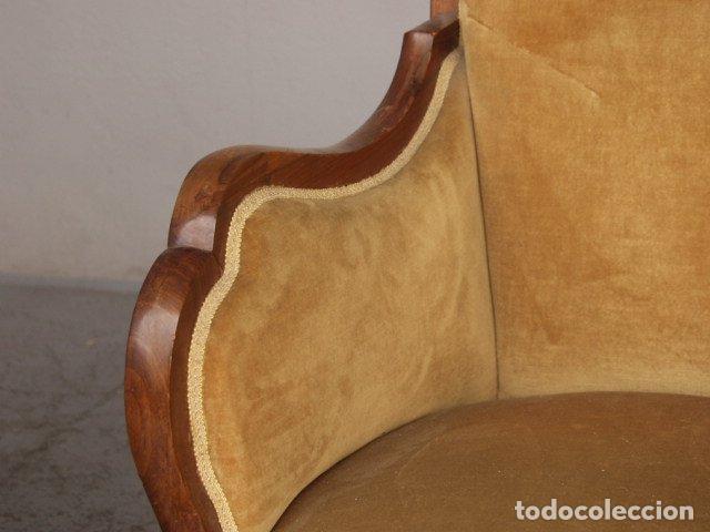 Antig&uuml;edades: Fauteuil 1920 en noyer (s&eacute;rie de 4) - Foto 4